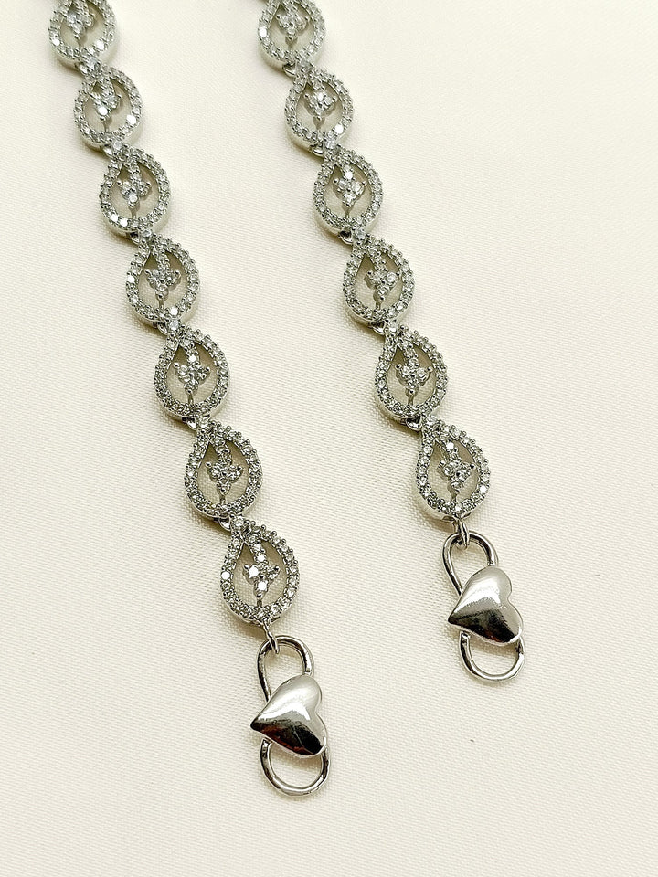 Amiri White American Diamond Anklet - qivii