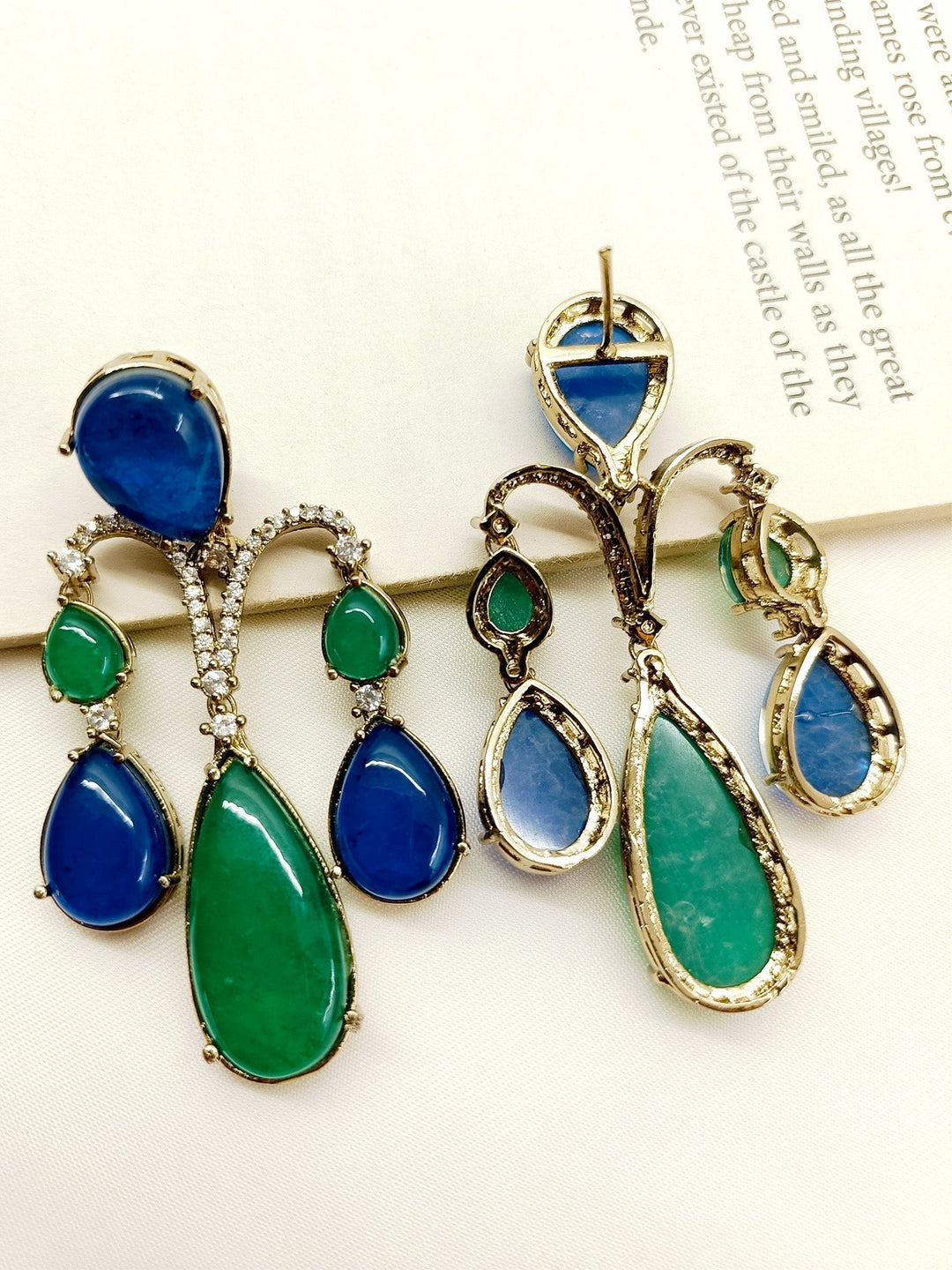 Elegant Victorian Earrings with stunning American diamond and traditional design