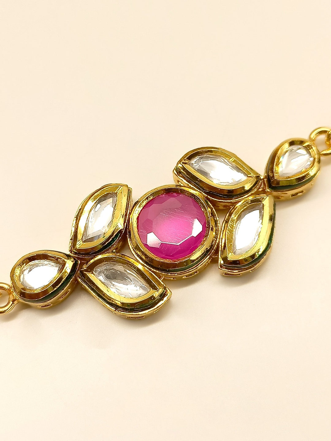 Aubrey Delicate Ruby Kundan Bracelet - qivii