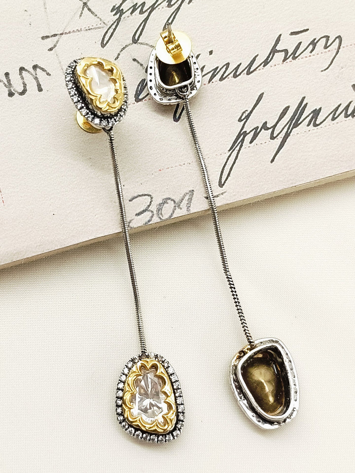 Nizami 92.5 Silver Moissonite Earring - qivii