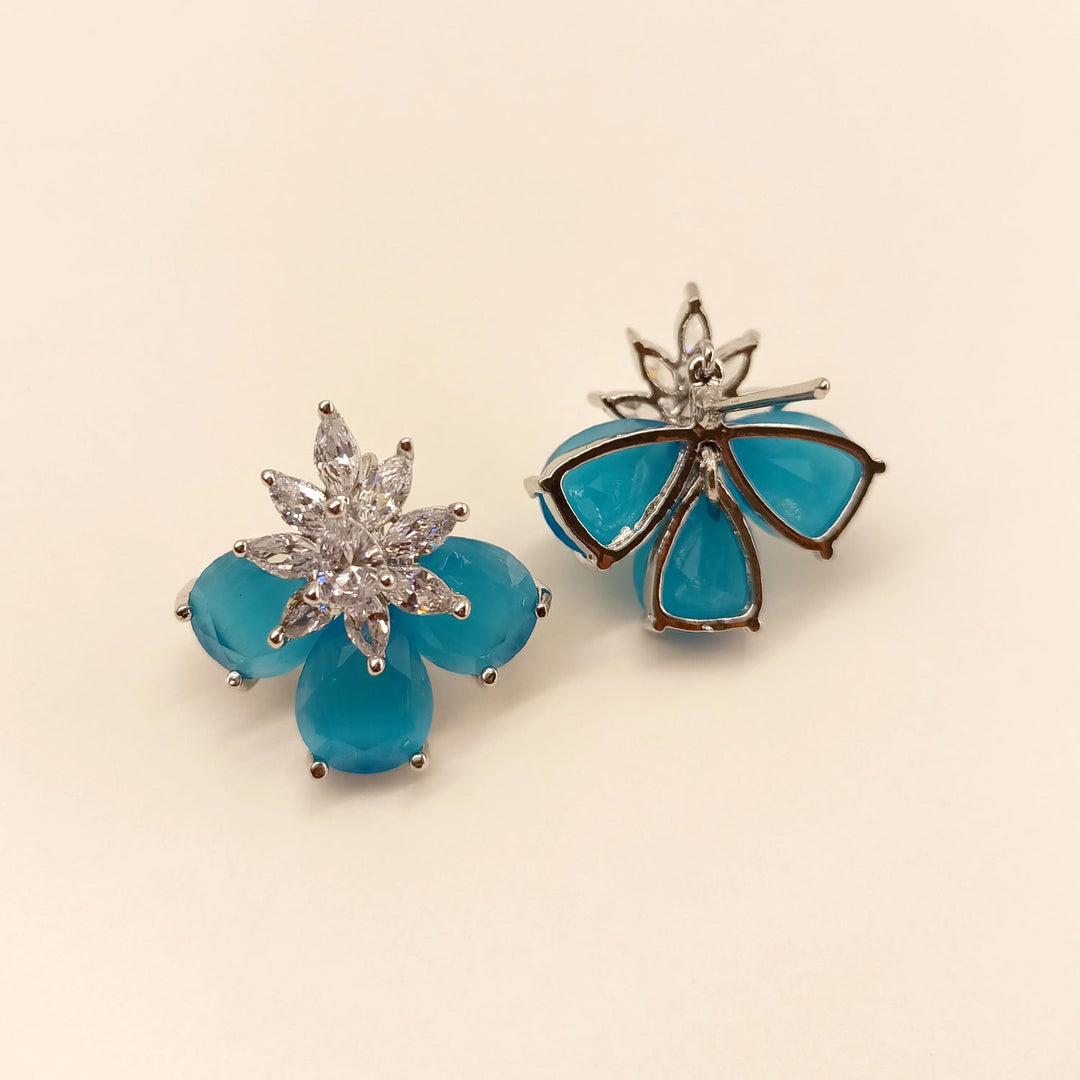 Rinkal American Diamond Sky Blue Tops - qivii