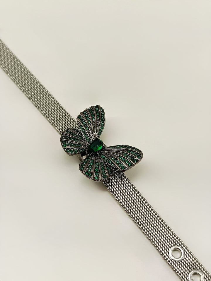 Era Green Butterfly Shape Victorian Bracelet - qivii