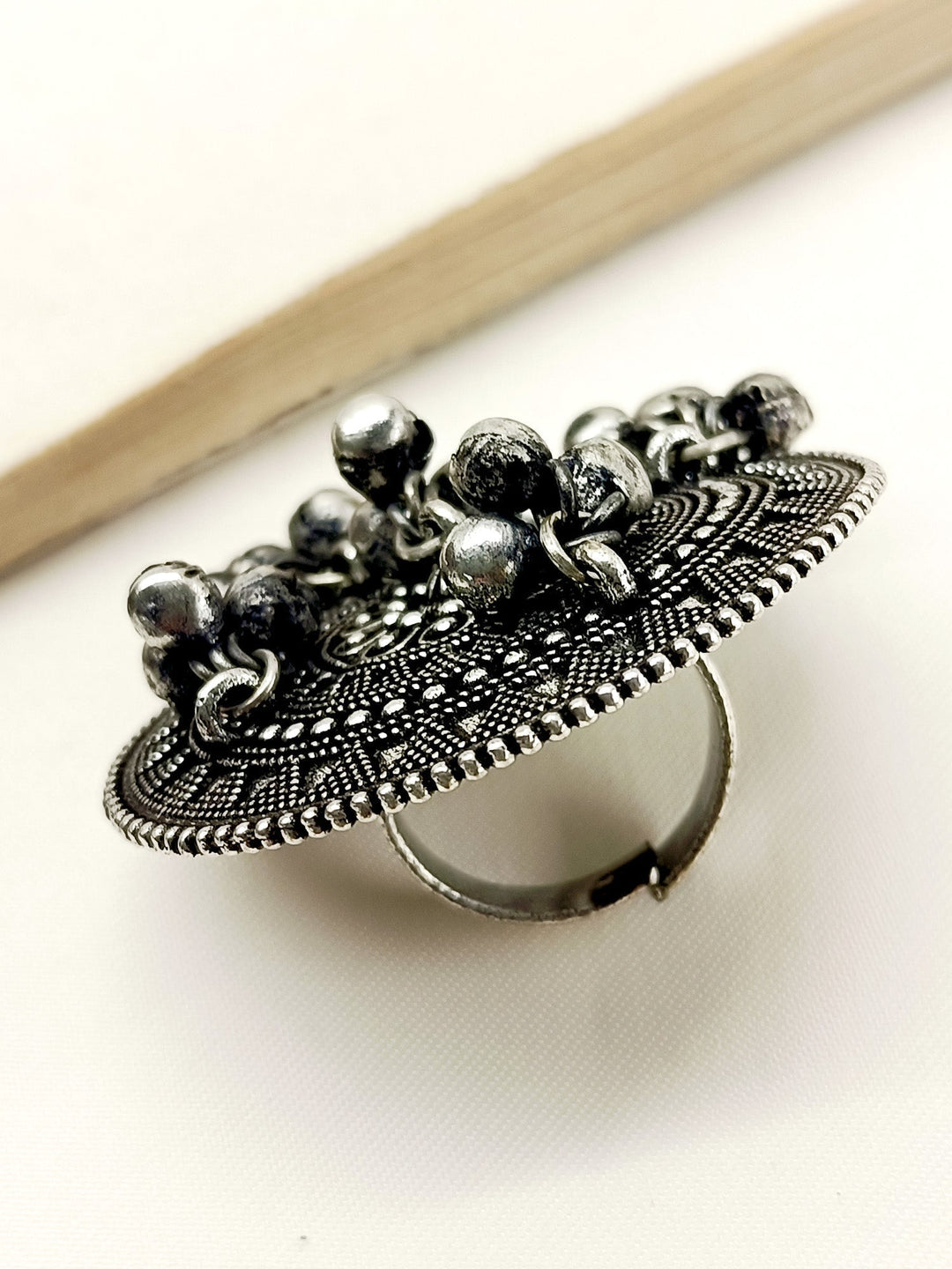 Alfaya Plain Oxidized Finger Ring - qivii