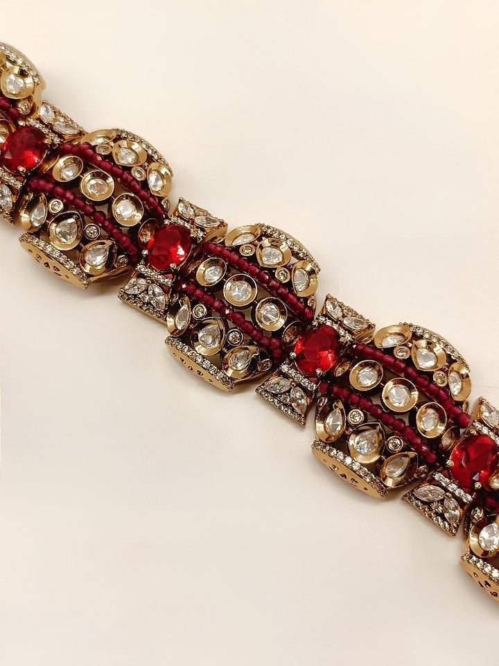 Yajide Maroon Victorian Bracelet - qivii