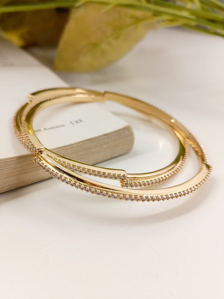 Marziya American Diamond Bangle Pair - qivii