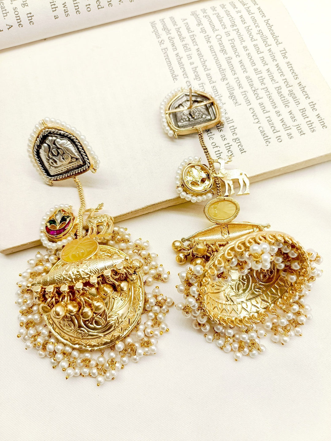  Traditional technique crafted multi-coloured boutique jhumki for any occasion 