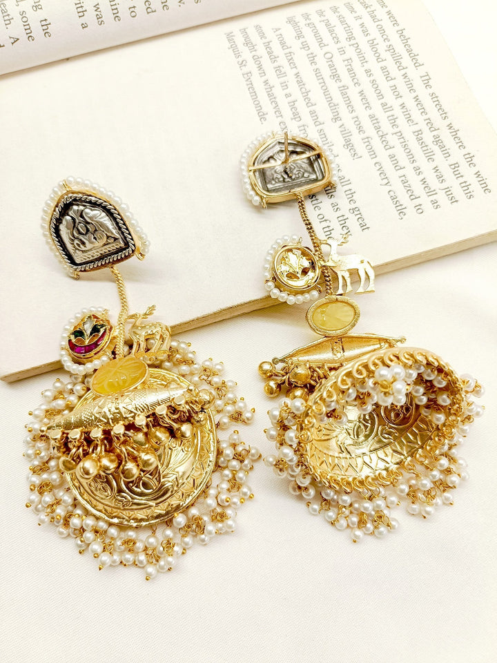  Traditional technique crafted multi-coloured boutique jhumki for any occasion 