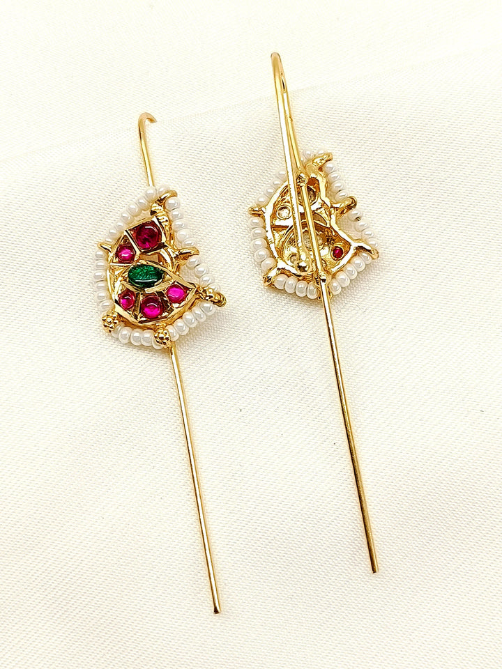 Aashima M & G Gold Plated Kundan Ear Cuff [ Price is for Pair ] - qivii