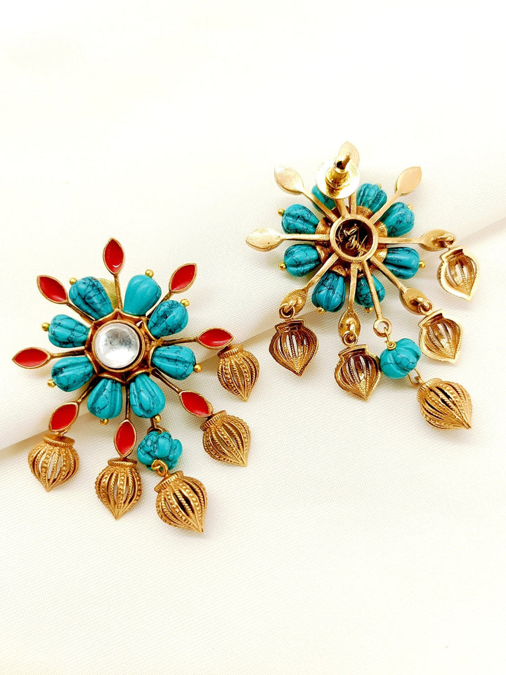 Stylish Lopa Firozi Boutique Tops with intricate boutique styling and antique gold plated brass metal, perfect for upgrading your wardrobe with their unique design and quality materials