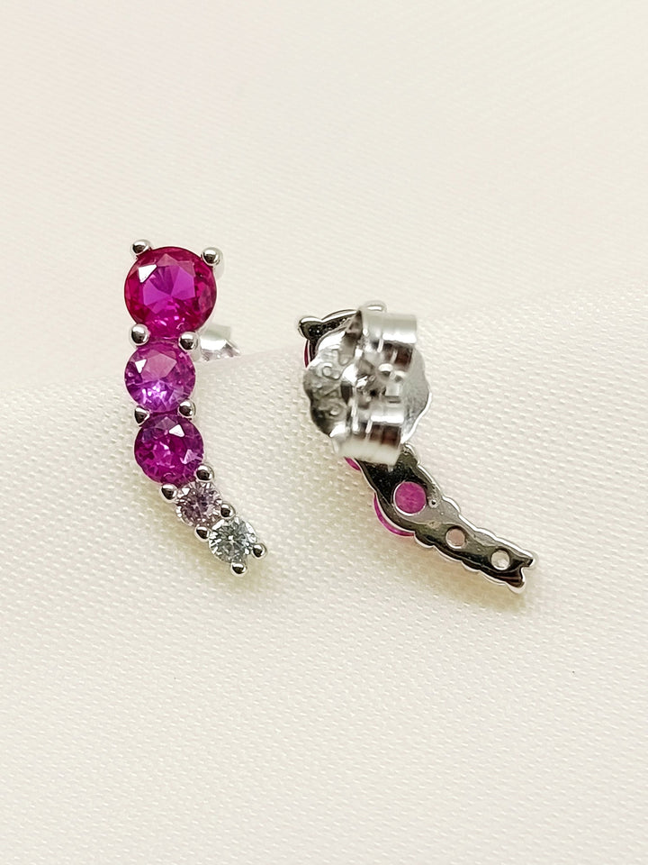 Ilham Ruby 92.5 Silver Swarovski Stone Tops - qivii