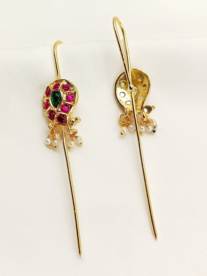 Parvati M & G Gold Plated Kundan Ear Cuff [ Price is for Pair ] - qivii