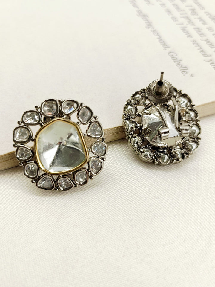  Elegant Maithily Diamond Work Rhodium Plated Victorian Tops with Gold and Silver Plated Brass Metal and Polkis 