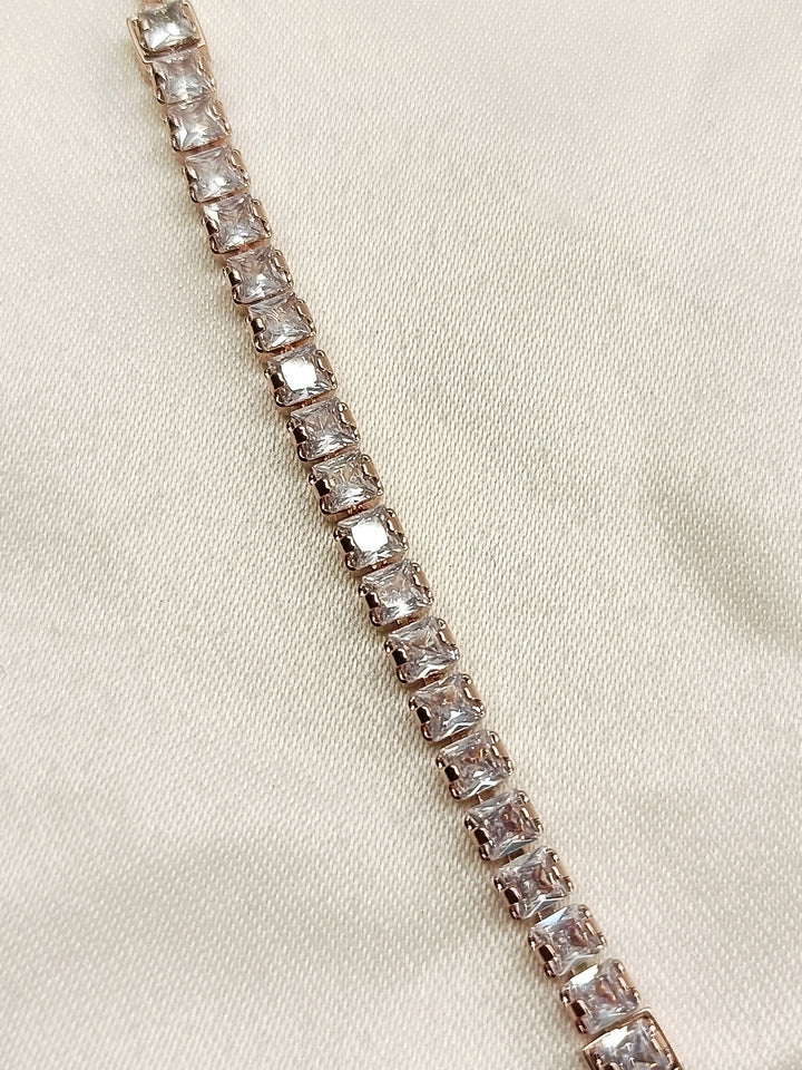 Delancy White American Diamond Bracelet - qivii