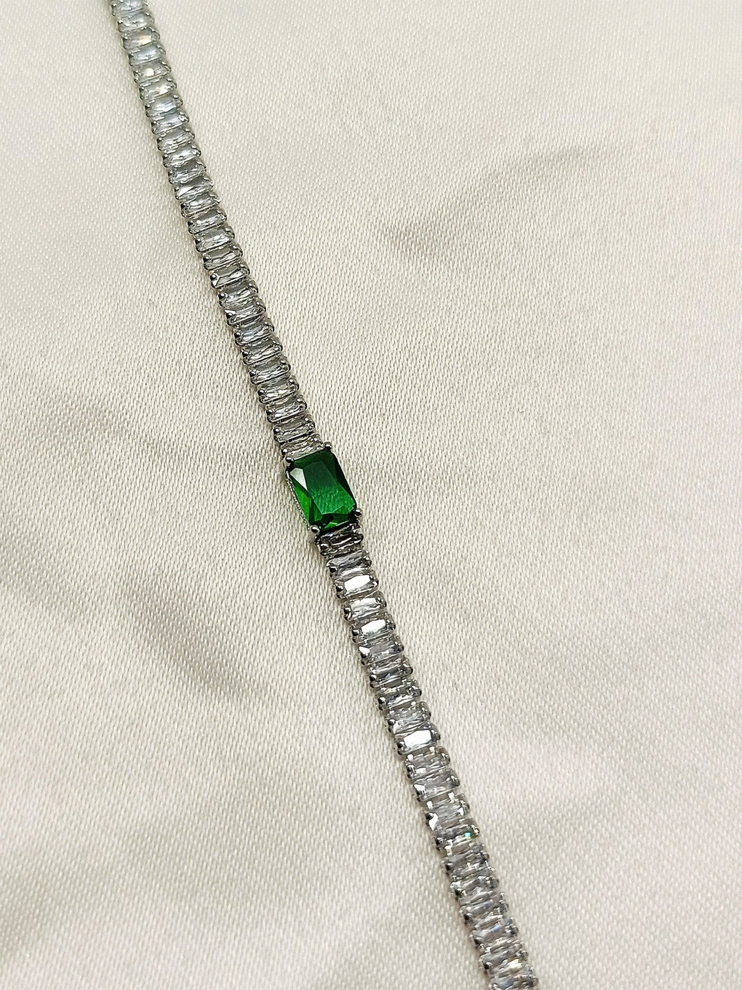 Januja Green American Diamond Bracelet - qivii