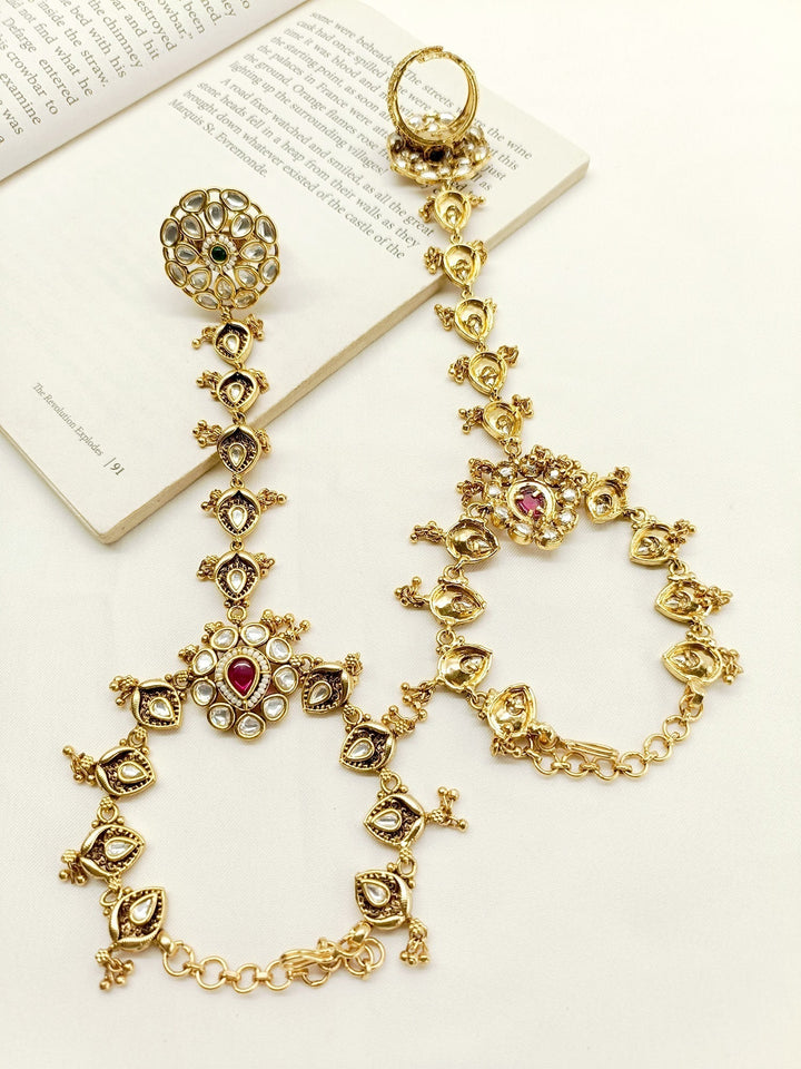 Anaisha R & G Antique Hathphool Set Of 2 - qivii