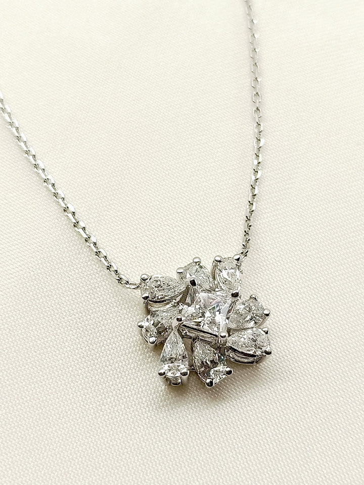 Sylvie 92.5 Silver Swarovski Stone Pendal - qivii