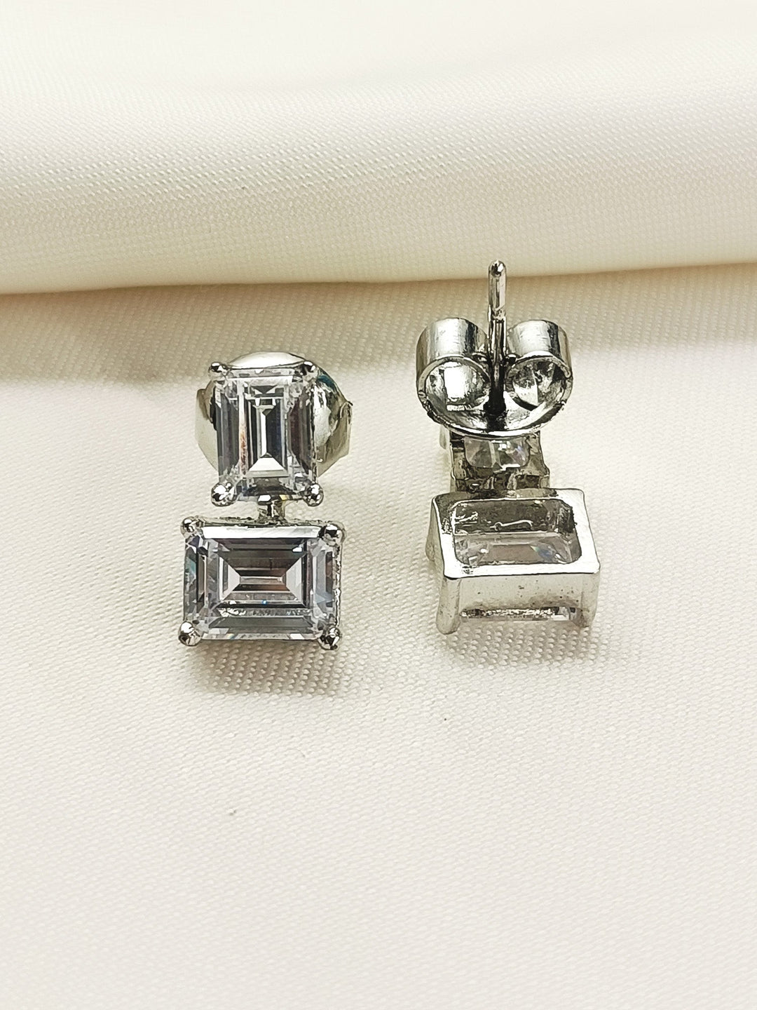 Mriganshi 92.5 Silver Swarovski Stone Tops - qivii