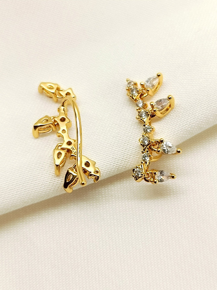 Kamakhya White American Diamond Earcuff - qivii