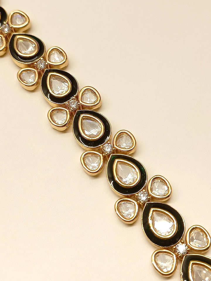 Everly Black Kundan Bracelet - qivii