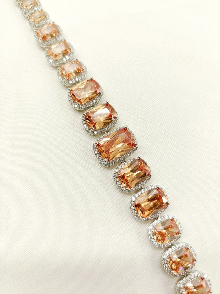 Irika Copper American Diamond Bracelet - qivii