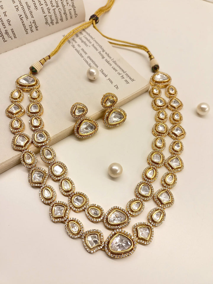 Ulagan Semi Bridal Set In Kundan - qivii