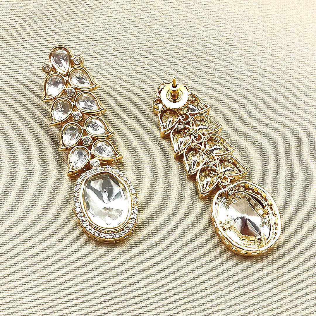 Kausalya Gold Plated Kundan Polki Earrings: Intricately designed and beautifully crafted earrings