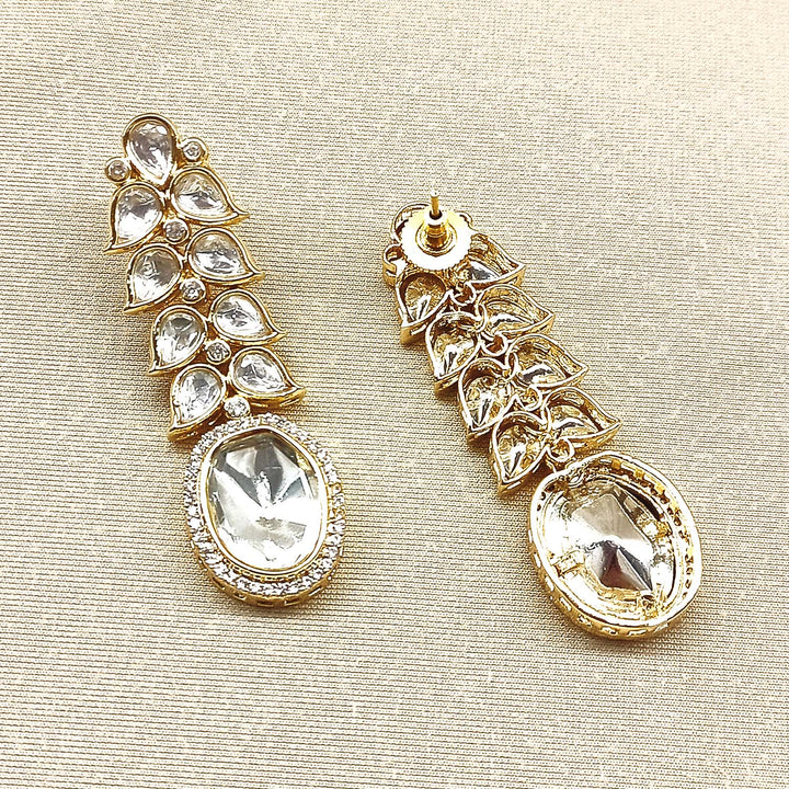 Kausalya Gold Plated Kundan Polki Earrings: Intricately designed and beautifully crafted earrings