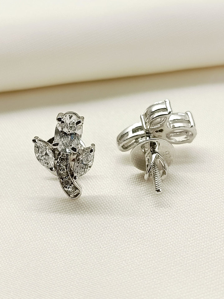 Anasat 92.5 Silver Swarovski Stone Tops - qivii