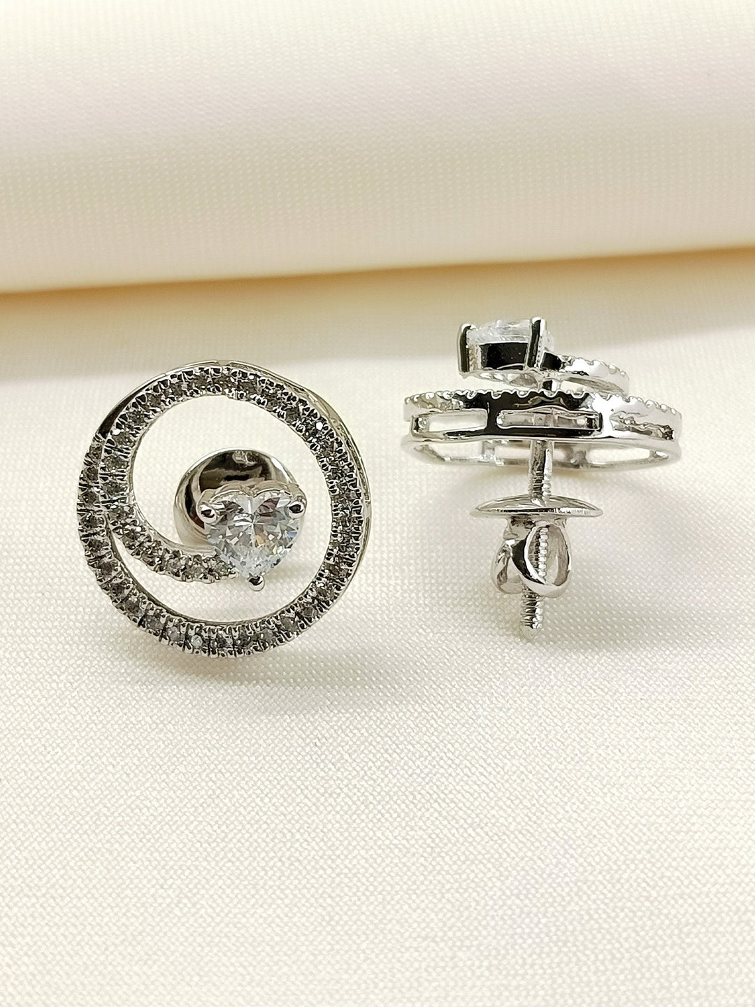 Raina 92.5 Silver Swarovski Stone Tops - qivii