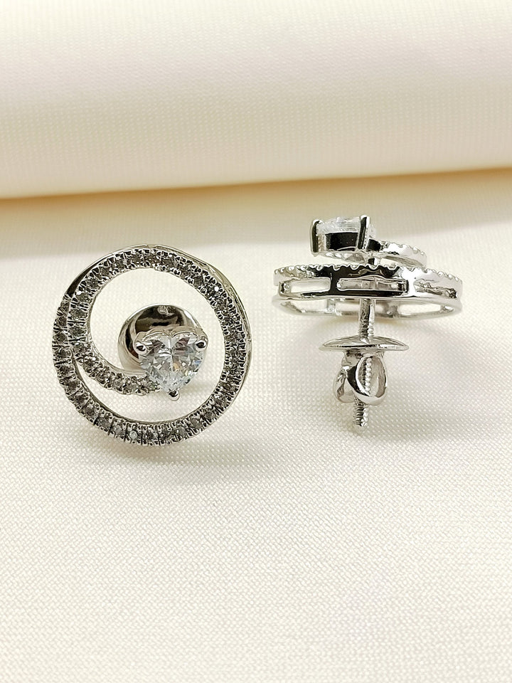 Raina 92.5 Silver Swarovski Stone Tops - qivii