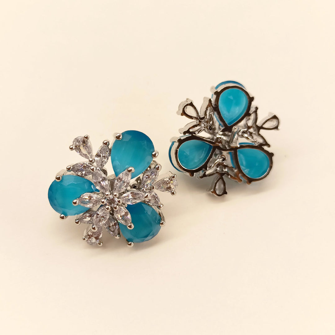 Saroj American Diamond Sky Blue Tops - Elegant and stylish women's fashion