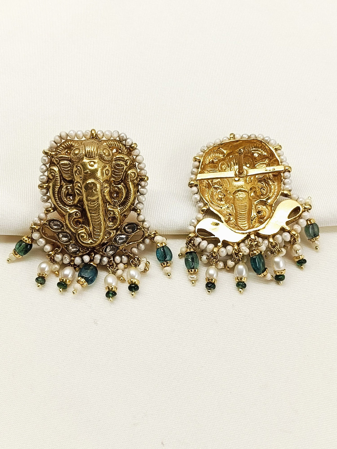 Jini Green 92.5 Silver Earring - qivii