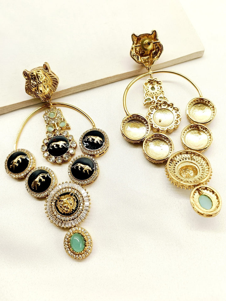  Elegant Long Boutique Earrings with American Diamond Setting and Timeless Design 