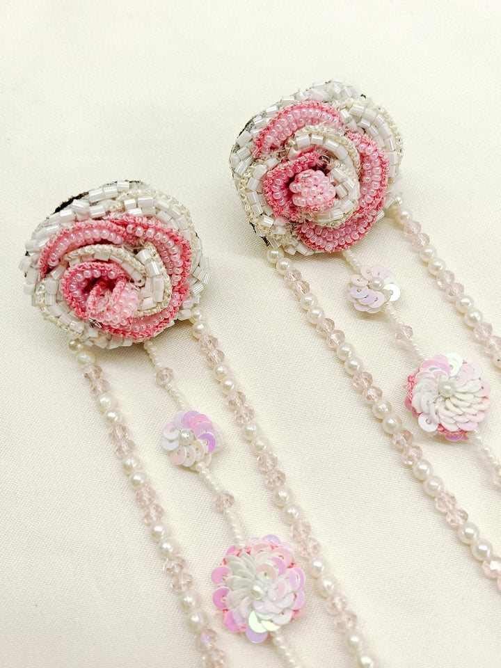 Eveln Pink Handmade Hathphool Set Of 2 - qivii