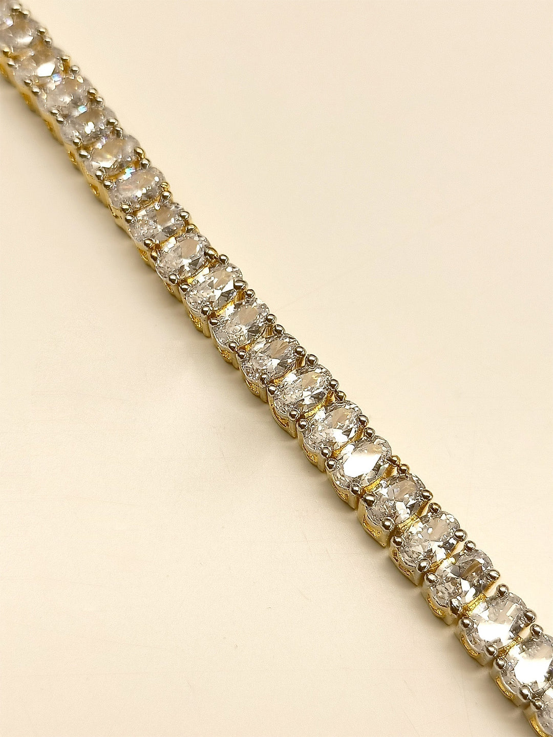 Upavan White American Diamond Bracelet - qivii