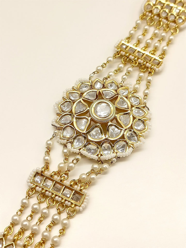 Heer Gold Plated Kundan Sheeshpatti - qivii
