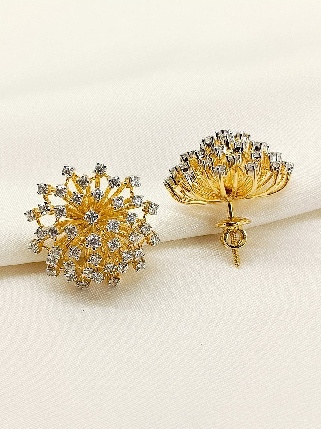 Khushi 92.5 Silver Swarovski Stone Tops - qivii