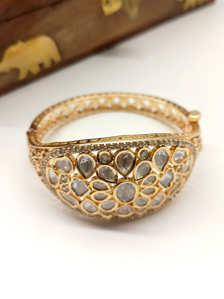 Arabella White Kundan Bracelet - qivii