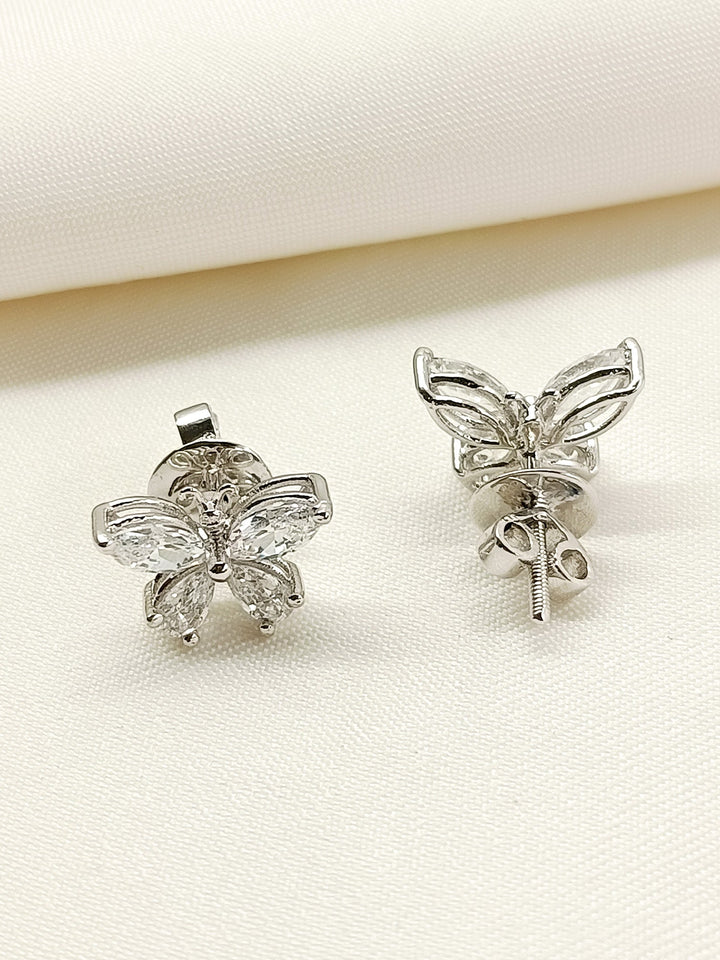 Kiara 92.5 Silver Swarovski Stone Tops - qivii