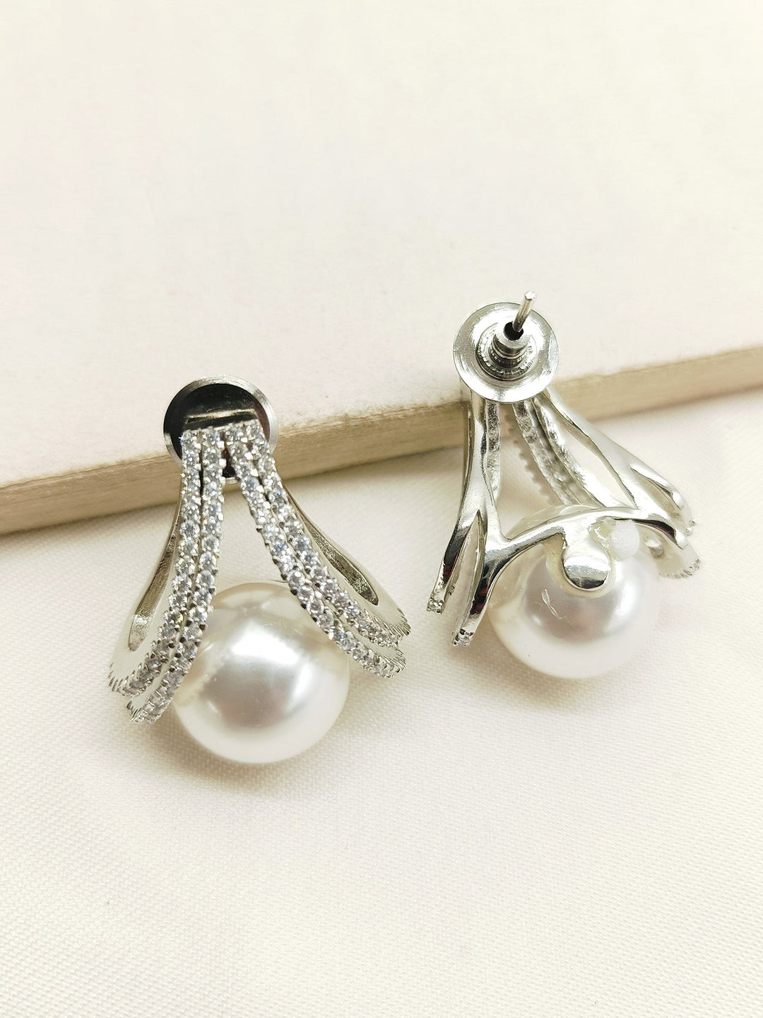 Roohi White American Diamond Tops - elegant, sparkling jewelry for women