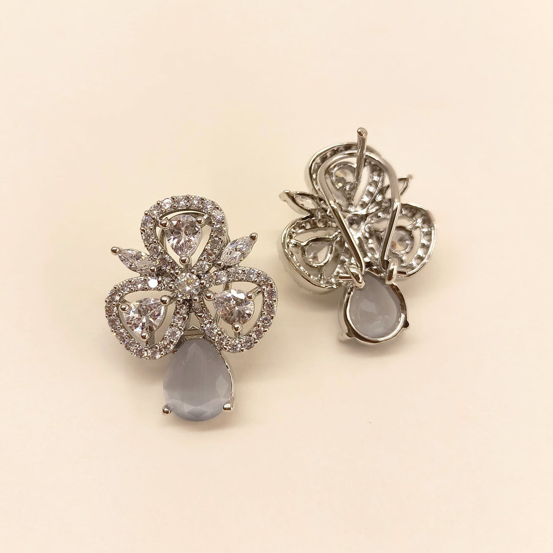 Stunning Rati American Diamond Grey Tops with intricate design and sparkling embellishments