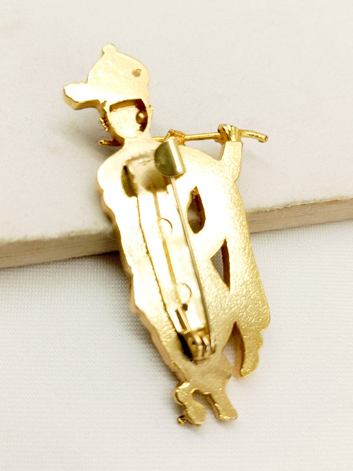 Indu Ruby Krishna Ji Brooch - qivii