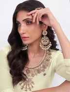 Light Yellow Multi Thread Sequins Embroidery Hand Work Georgette Sharara Suit