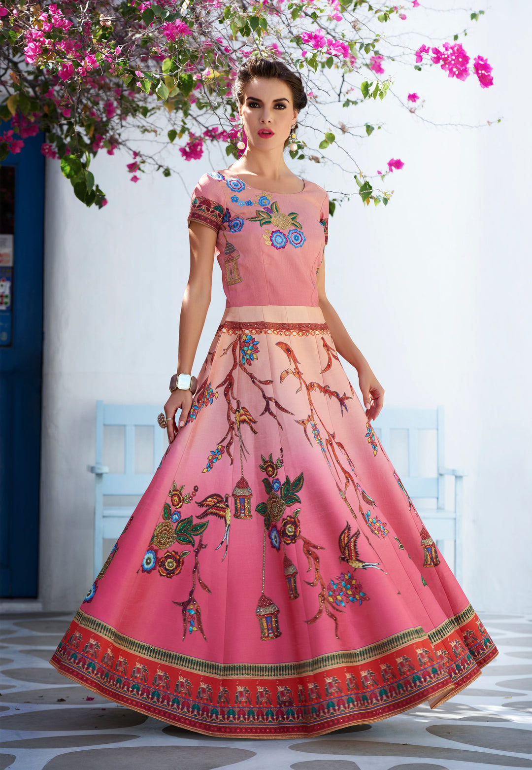 Digital Artistry: A Masterpiece Long Gown - qivii