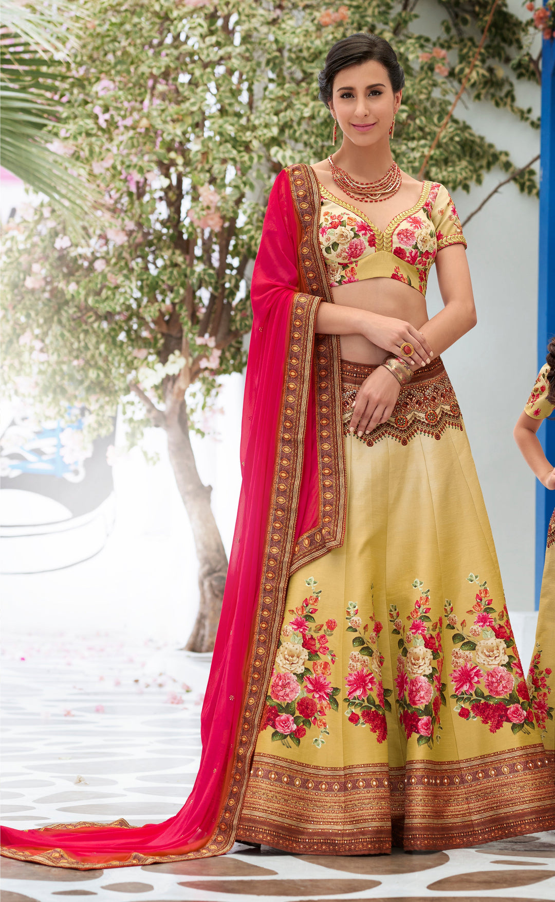 Celestial Grace Khadi Mono Silk Lehenga - qivii