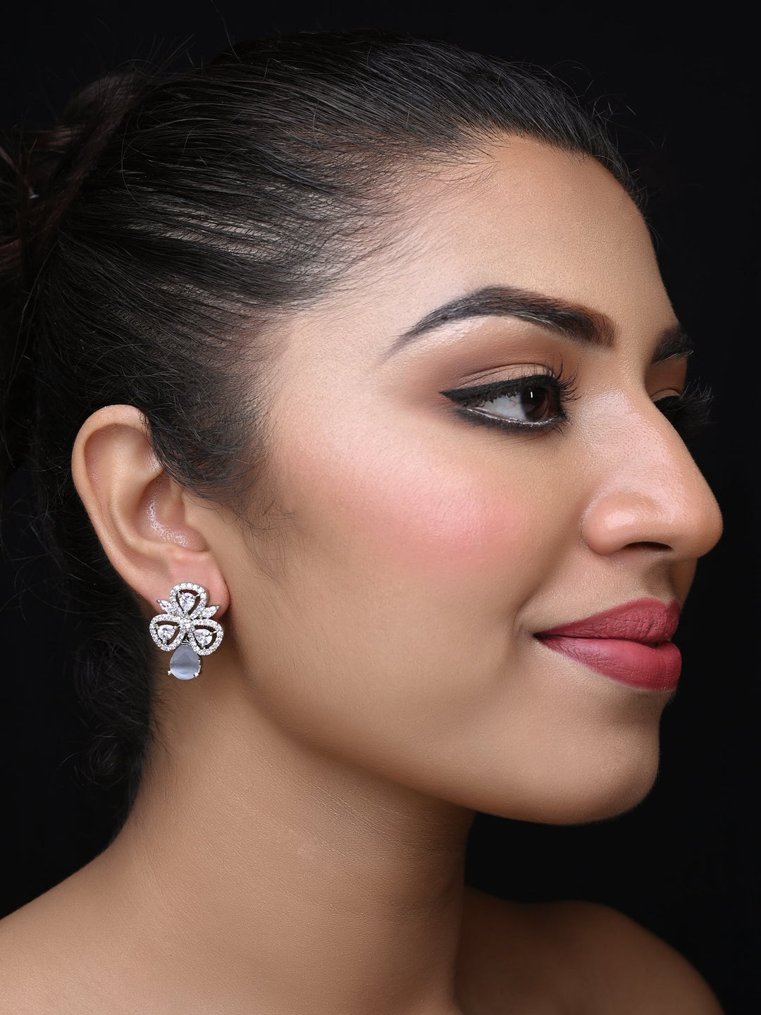 Stylish Rati American Diamond Grey Tops with intricate diamond detailing and elegant design