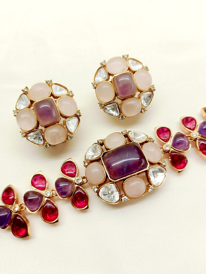 Shibani Multi Colour Kundan Choker Set - qivii