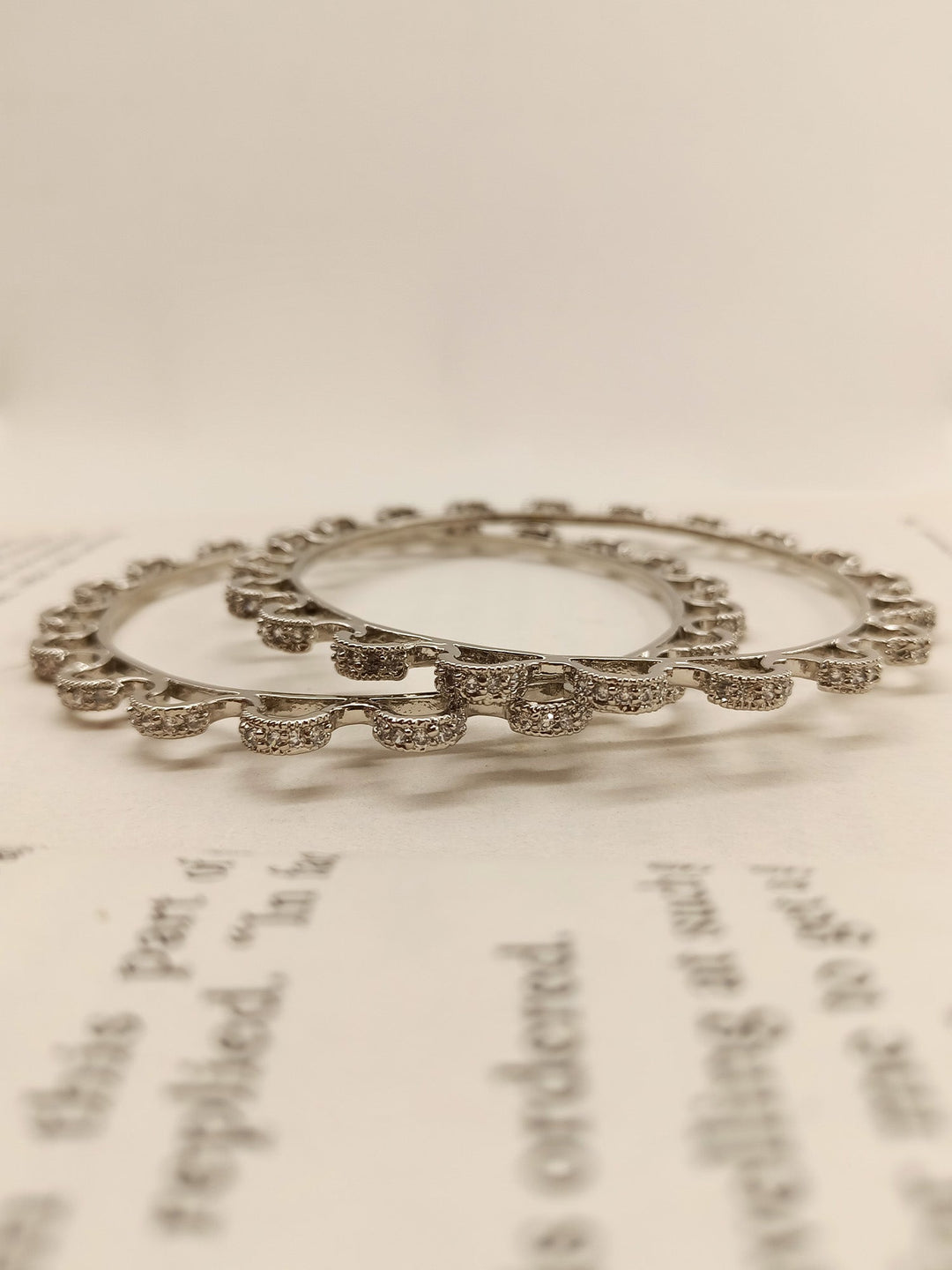 Agam Designer American Diamond Bangles - qivii