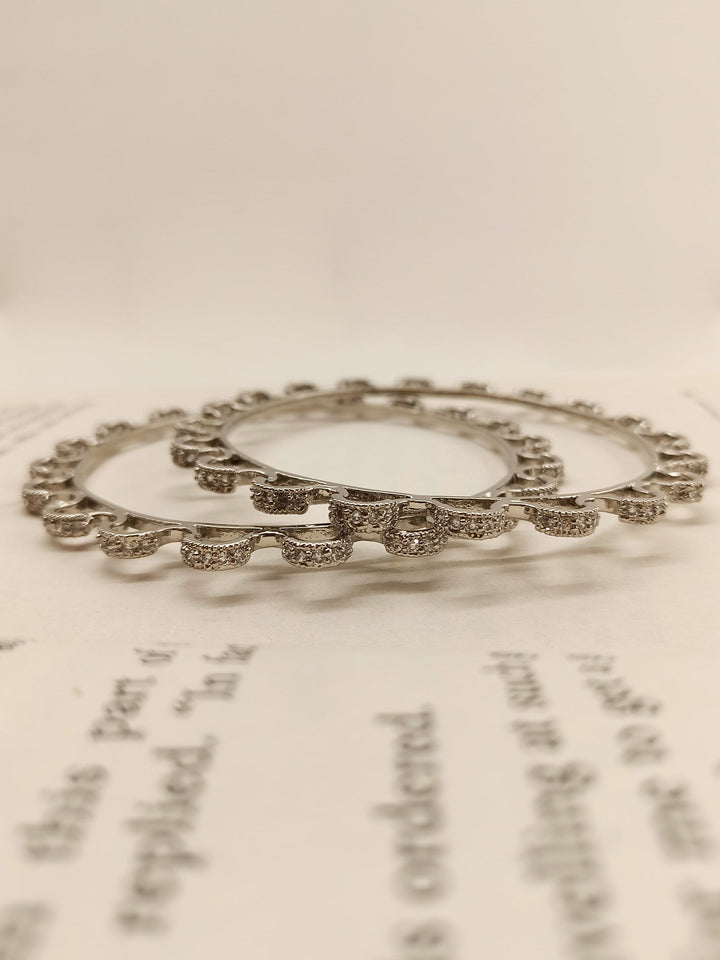 Agam Designer American Diamond Bangles - qivii