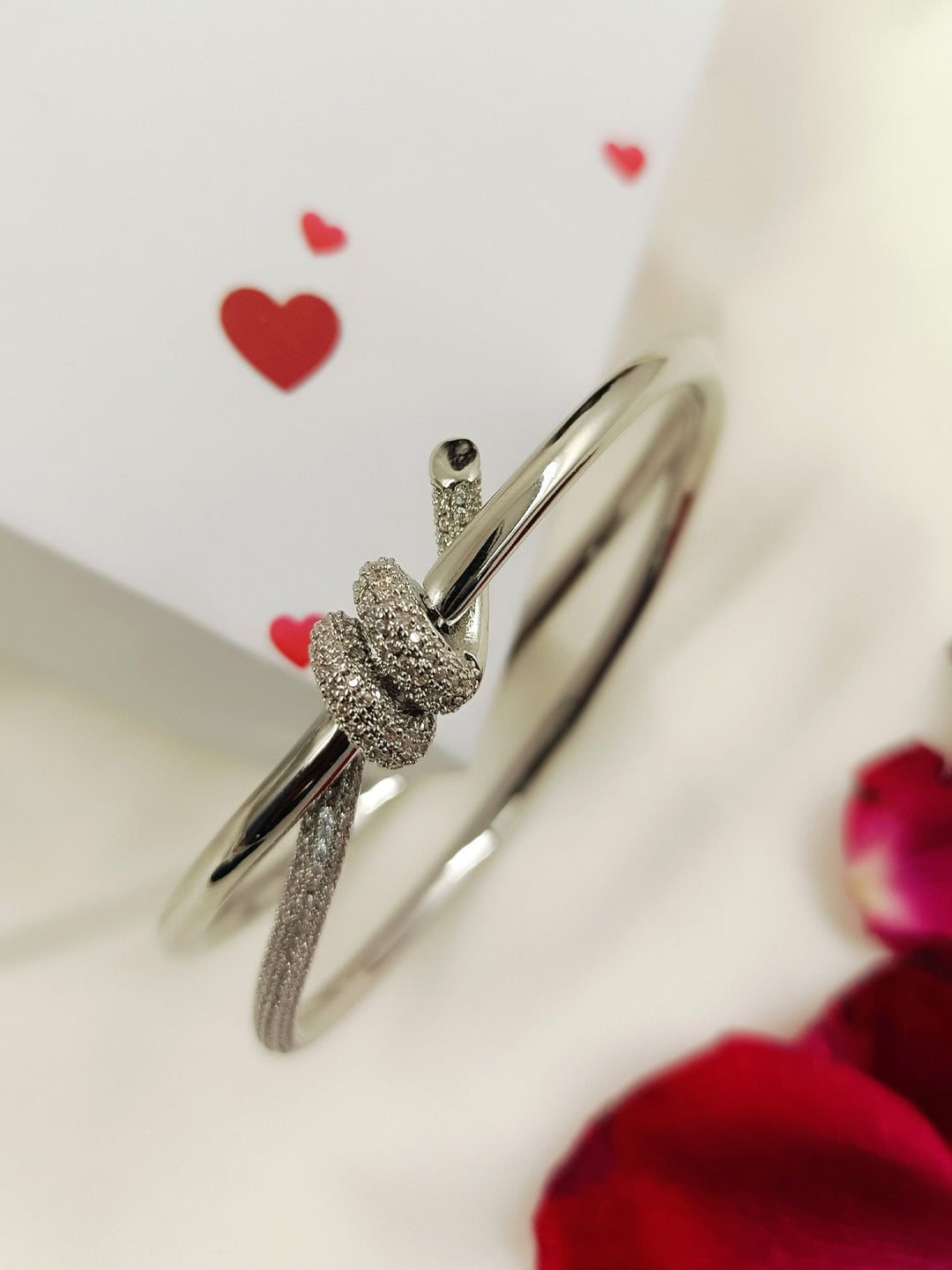 Warthi White American Diamond Bracelet - qivii